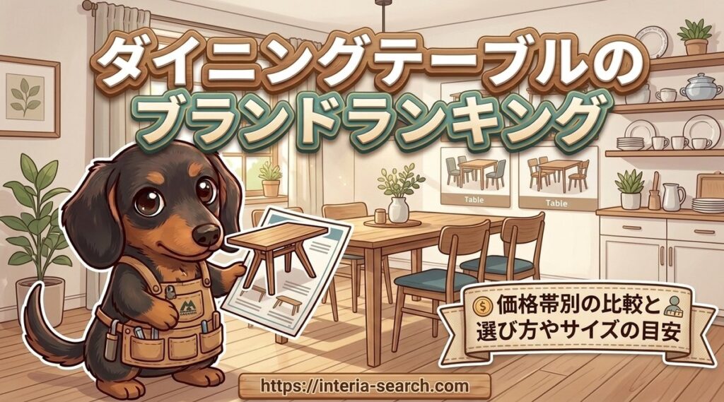 【ダイニングテーブルのブランドランキング】価格帯別の比較と選び方やサイズの目安