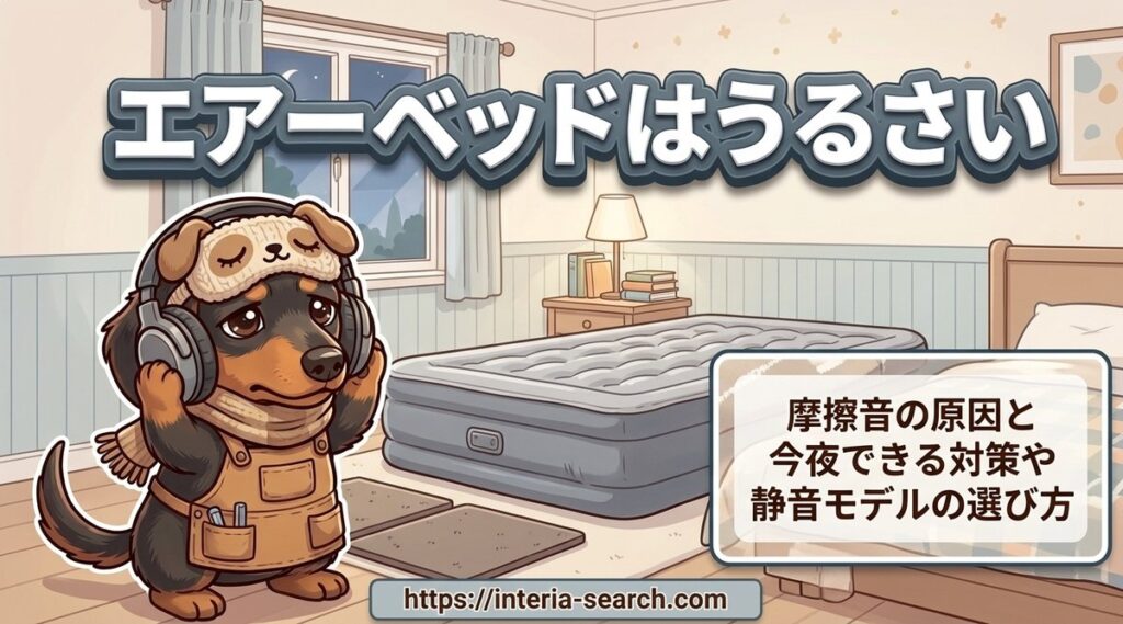 【エアーベッドはうるさい?】摩擦音の原因と今夜できる対策や静音モデルの選び方