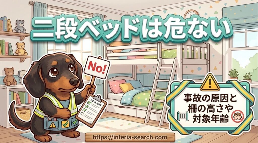 【二段ベッドは危ない?】事故の原因と柵の高さや上段を使える年齢の目安
