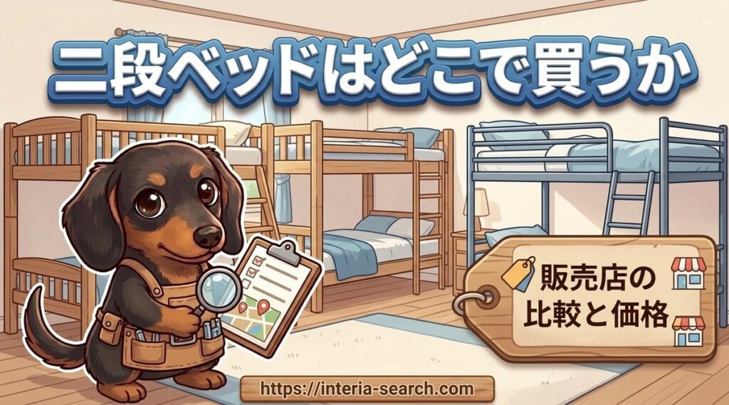 【二段ベッドはどこで買うか】販売店の比較と価格や搬入前の確認