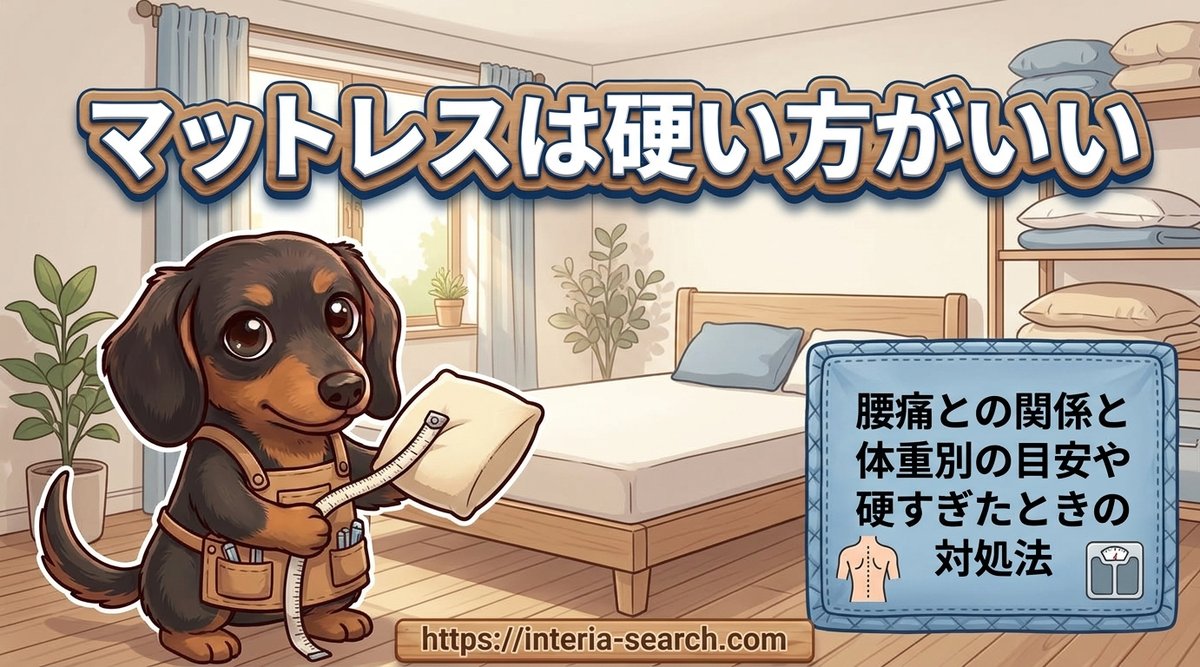 【マットレスは硬い方がいい?】腰痛との関係と体重別の目安や硬すぎたときの対処法