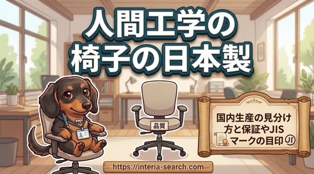 【人間工学の椅子の日本製】国内生産の見分け方と保証やJISマークの目印