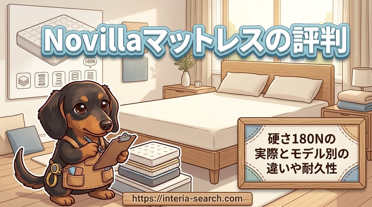 【Novillaマットレスの評判】硬さ180Nの実際とモデル別の違いや耐久性