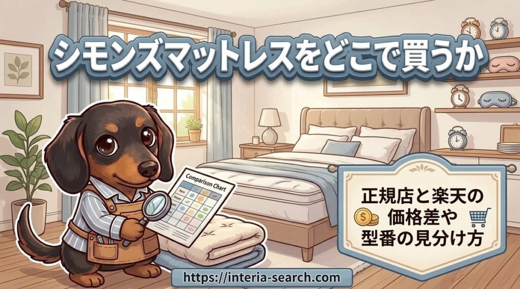 【シモンズマットレスをどこで買うか】正規店と楽天の価格差や型番の見分け方