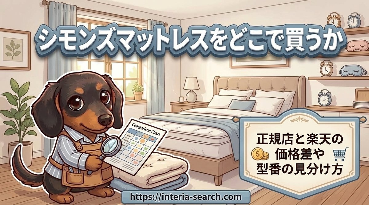 【シモンズマットレスをどこで買うか】正規店と楽天の価格差や型番の見分け方