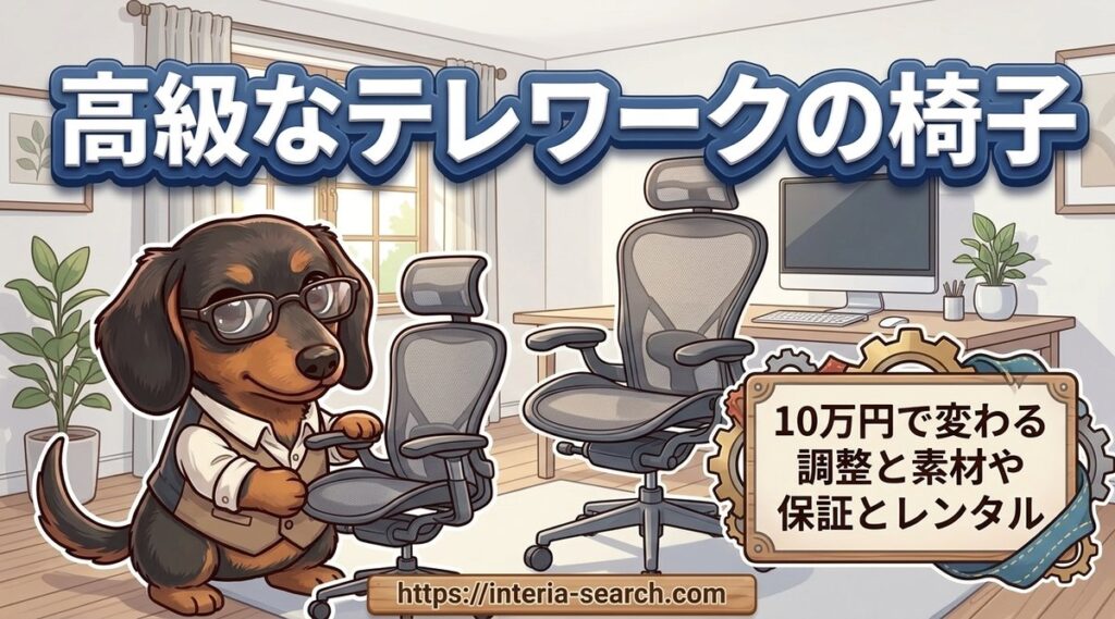 【高級なテレワークの椅子】10万円で変わる調整と素材や保証とレンタル