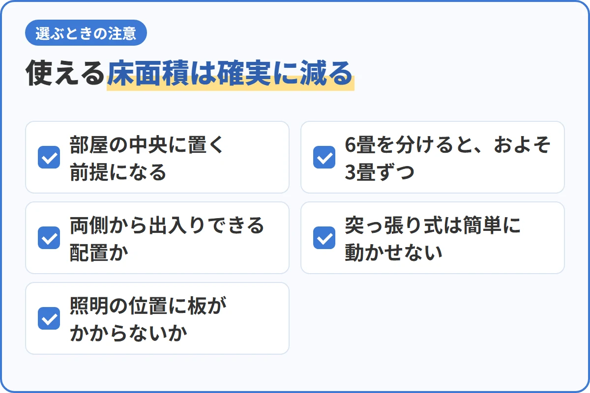 使える床面積は確実に減る